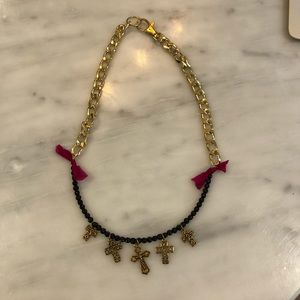 Cross statement necklace